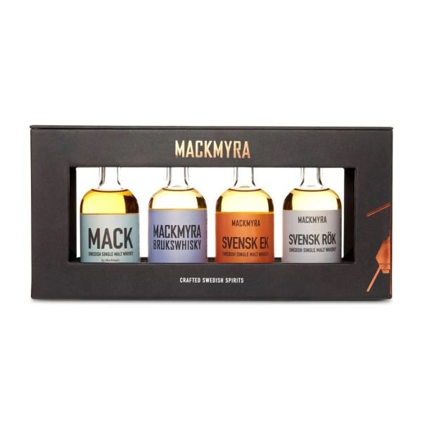 Mackmyra Swedish Single Malt Whisky - Classic Collection, 40%-46,1%vol., 4x0,05 ltr.