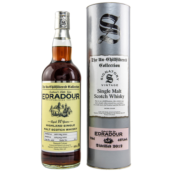 Edradour 2012/2022 - 10 Jahre - Signatory #257, 46%vol., 0,7 ltr.